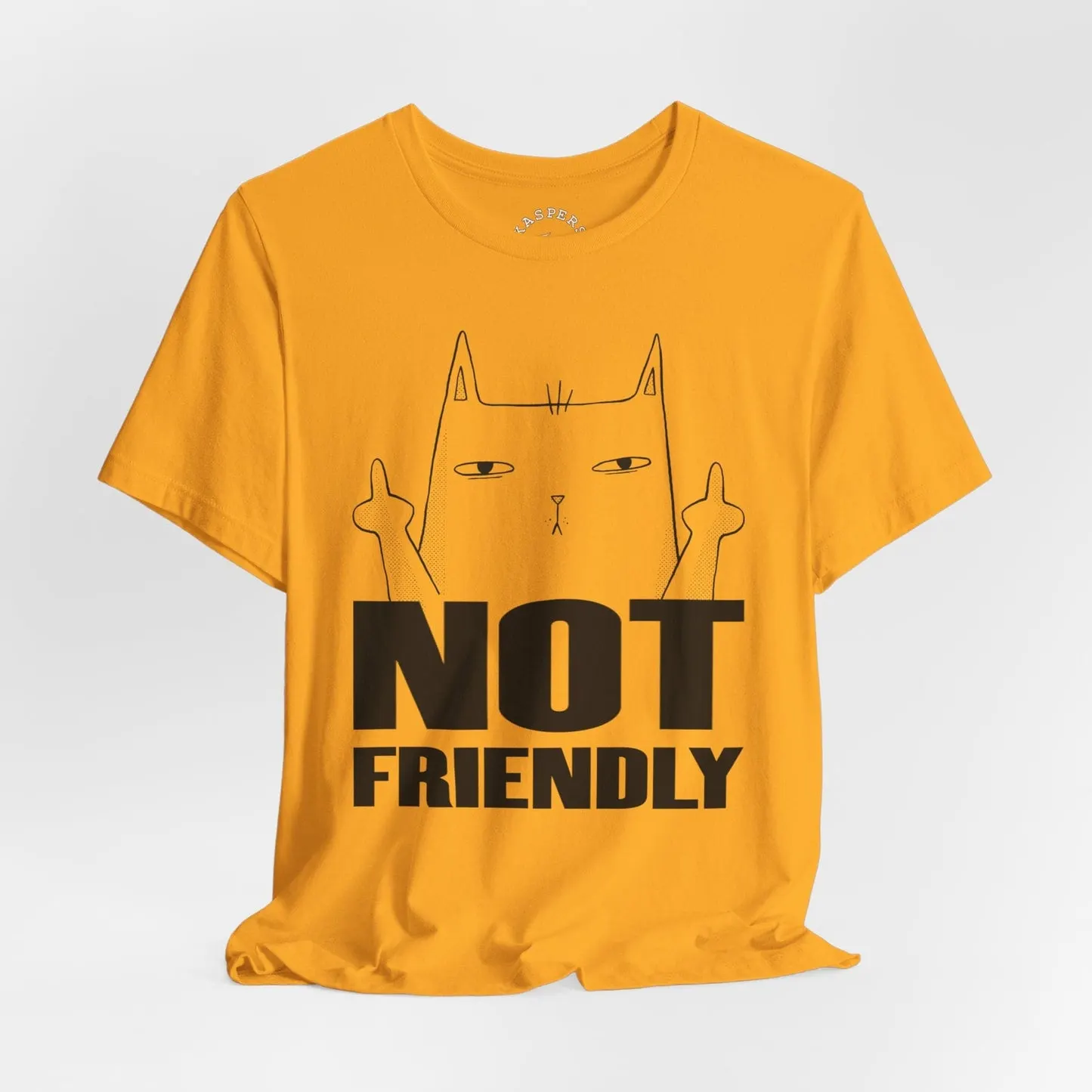 Not Friendly - Cat Giving Finger T-Shirt