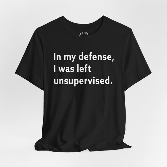 In my defense, I was left unsupervised T-Shirt