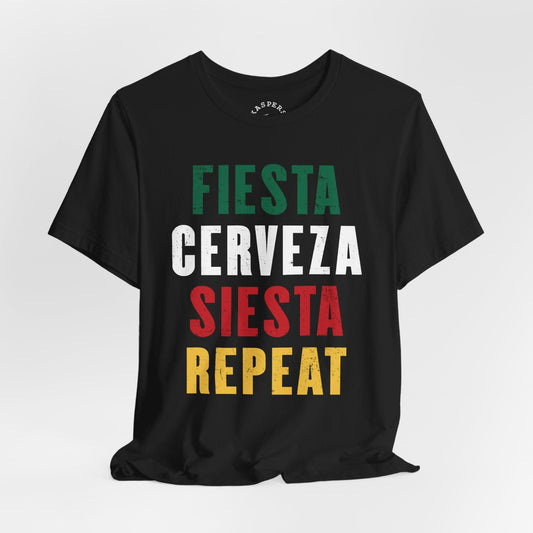 Fiesta Cerveza Siesta Repeat T-Shirt