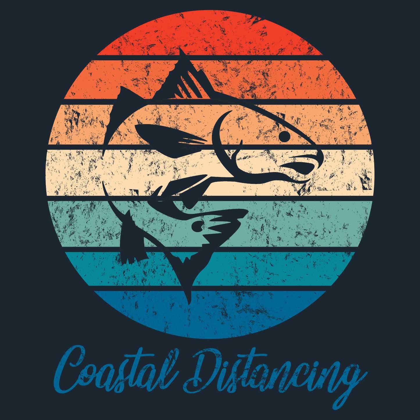 Coastal Distancing Redfish T-Shirt