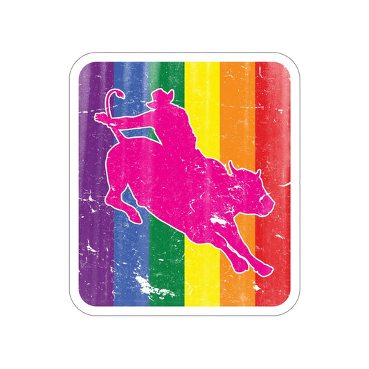 Gay Rodeo Bull Rider - 5" Sticker in the color: - Kaspers Tees