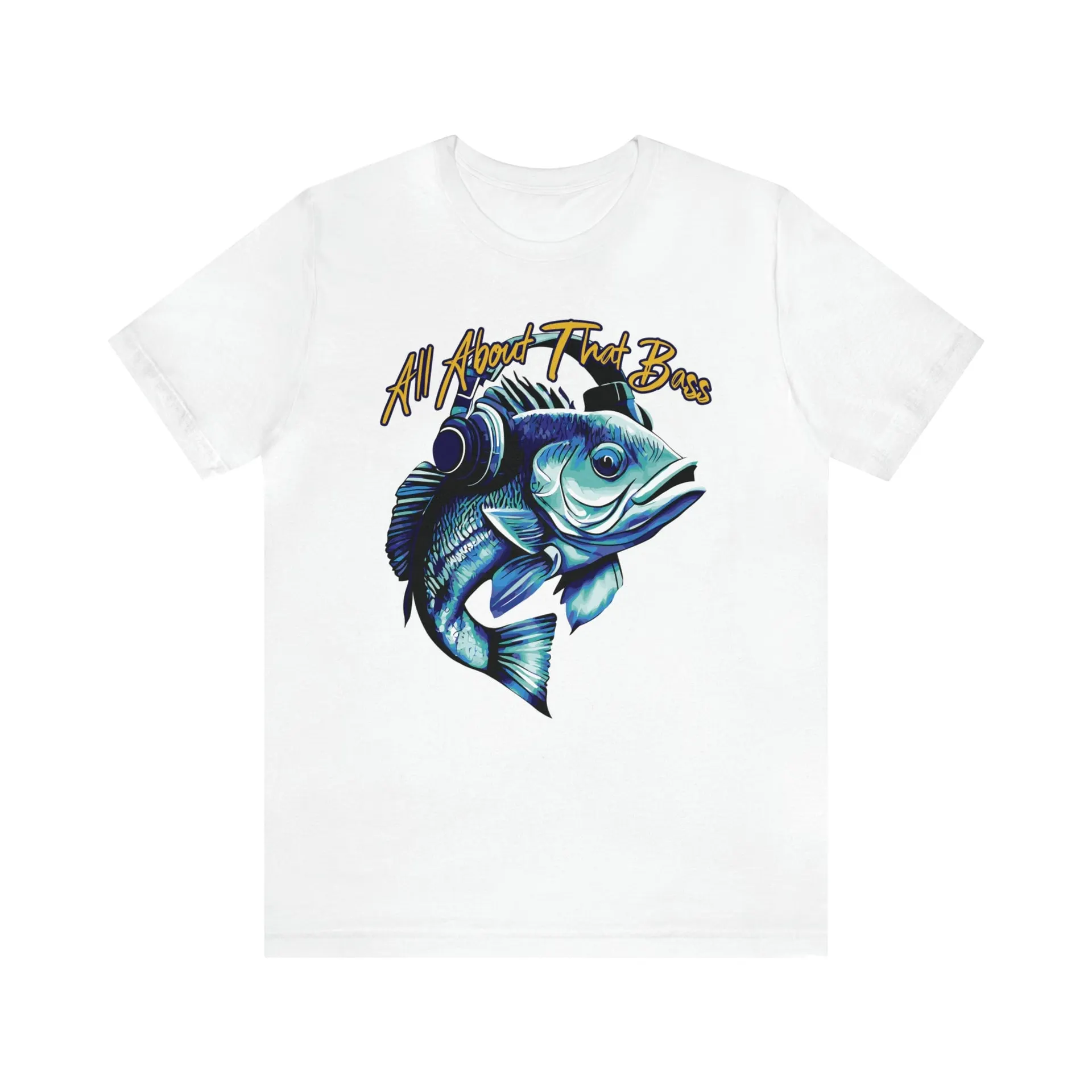 All About That Bass T-shirt in the color: White - Kaspers CuriosiTees