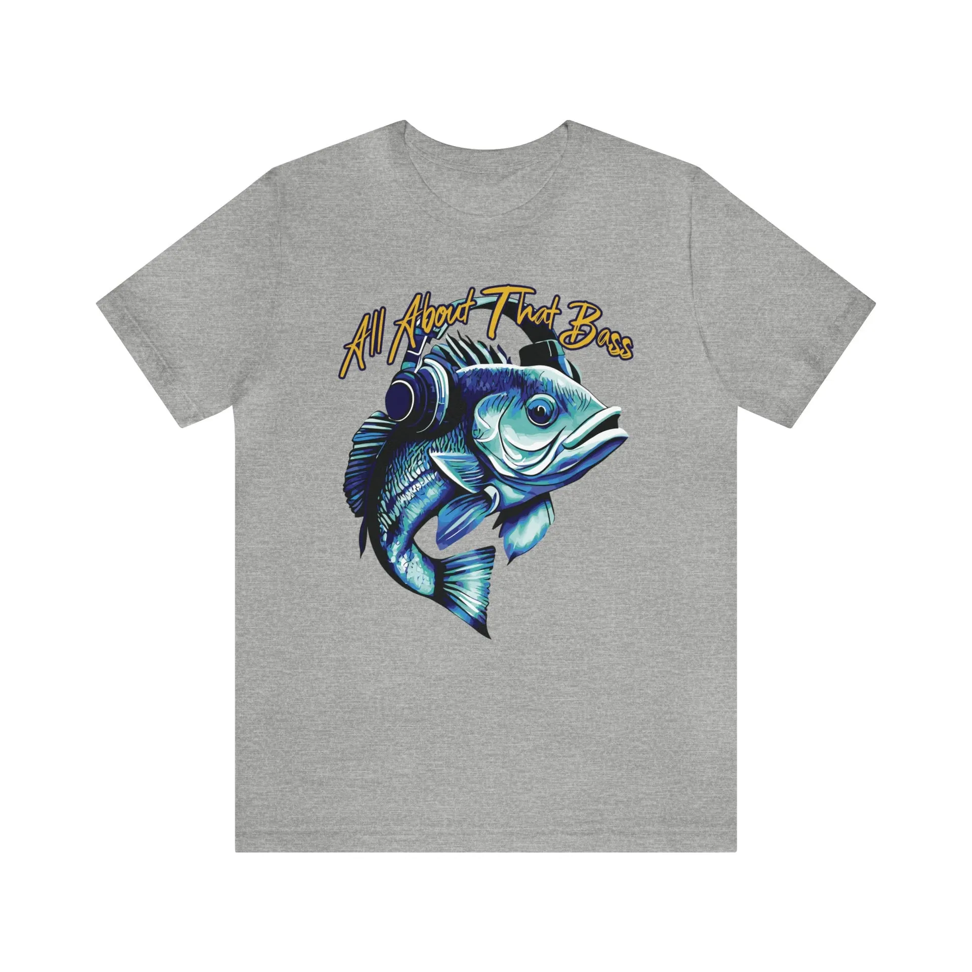 All About That Bass T-shirt in the color: Athletic_Heather - Kaspers CuriosiTees