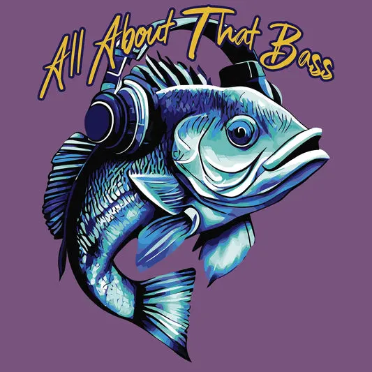 All About That Bass T-shirt in the color: Teal - Kaspers CuriosiTees
