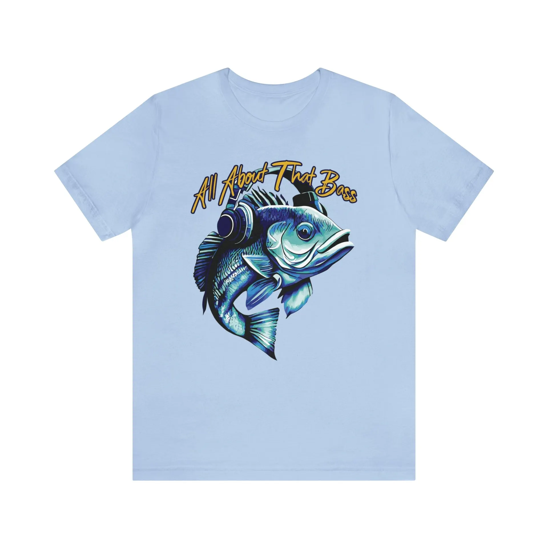 All About That Bass T-shirt in the color: Baby_Blue - Kaspers CuriosiTees