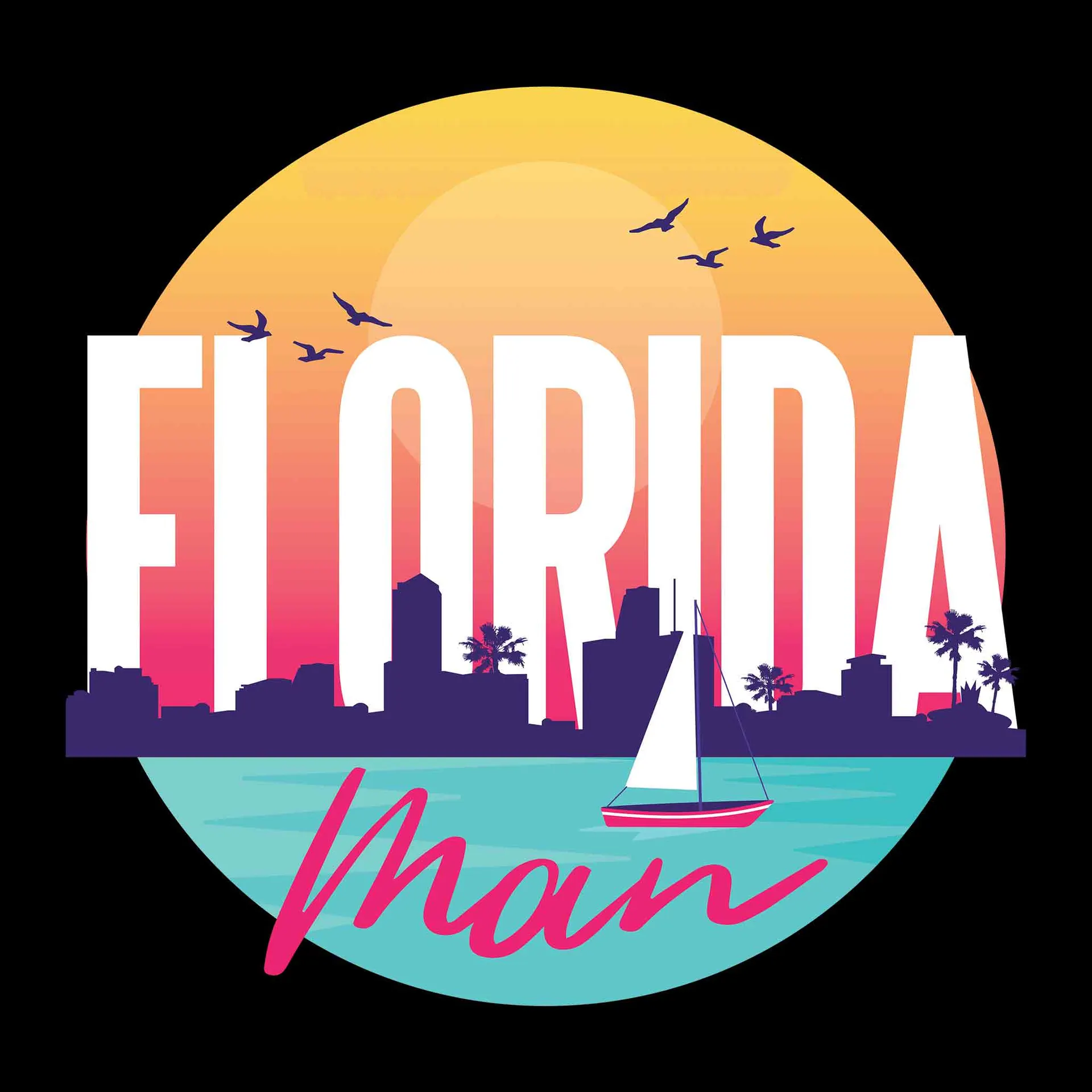 Florida Man T-shirt in the color: Aqua - Kaspers CuriosiTees