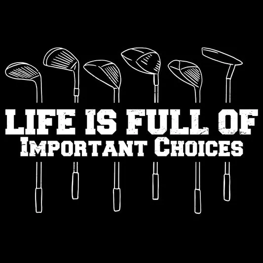 Life Is Full Of Important Choices T-shirt in the color: Maroon - Kaspers CuriosiTees