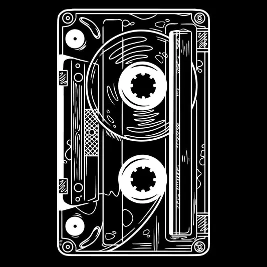 Retro Rewind T-shirt in the color: White - Kaspers CuriosiTees