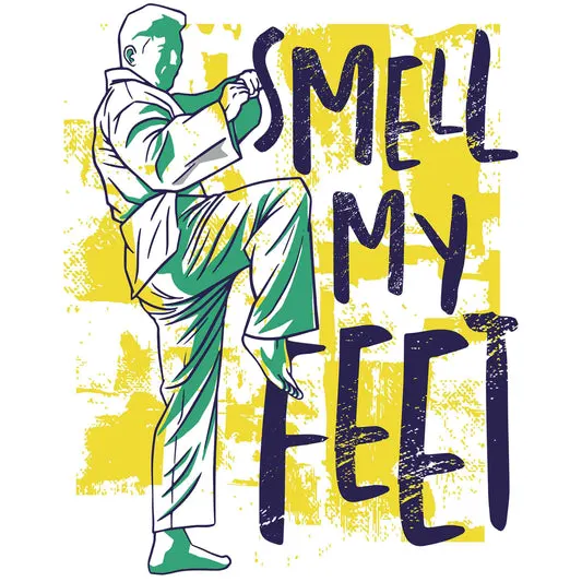 Smell My Feet T-shirt in the color: Athletic_Heather - Kaspers CuriosiTees